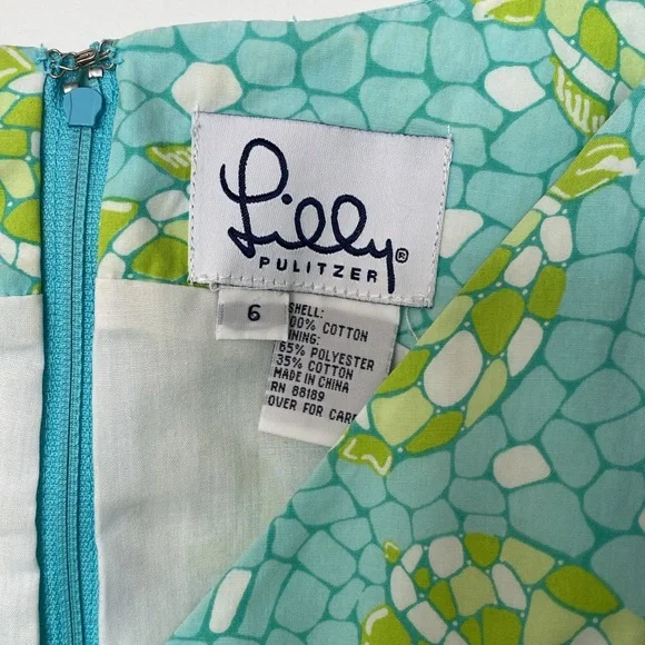 LILLY PULITZER cotton turtle vintage sleeveless dress - Picture 2 of 12